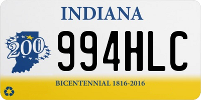 IN license plate 994HLC