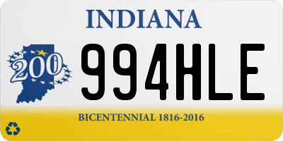 IN license plate 994HLE