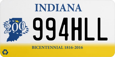 IN license plate 994HLL