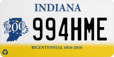 IN license plate 994HME