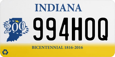 IN license plate 994HOQ