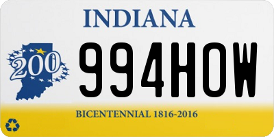 IN license plate 994HOW
