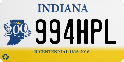 IN license plate 994HPL