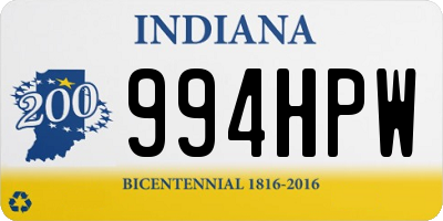 IN license plate 994HPW