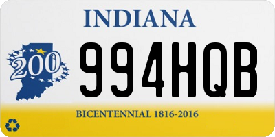 IN license plate 994HQB