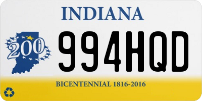 IN license plate 994HQD