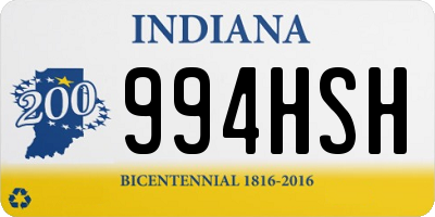 IN license plate 994HSH