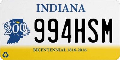 IN license plate 994HSM