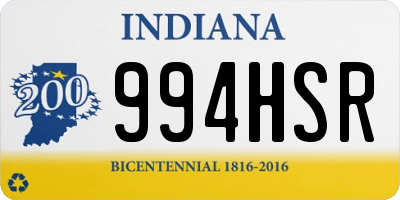 IN license plate 994HSR