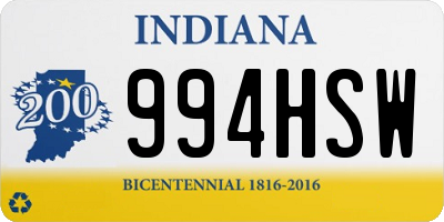 IN license plate 994HSW