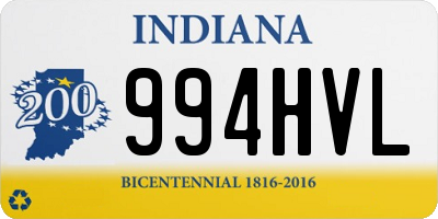 IN license plate 994HVL