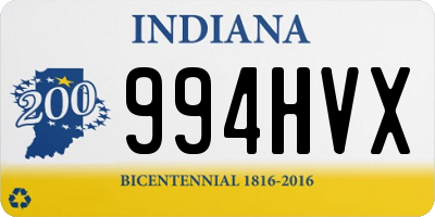 IN license plate 994HVX