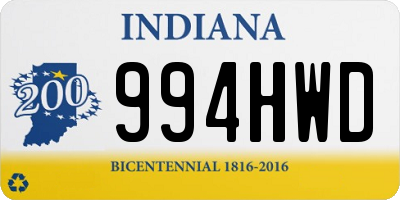 IN license plate 994HWD