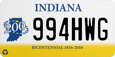 IN license plate 994HWG