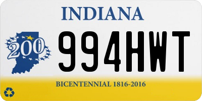 IN license plate 994HWT