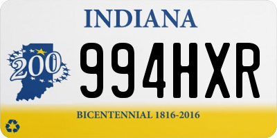 IN license plate 994HXR