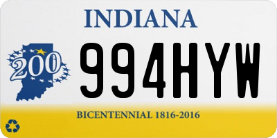 IN license plate 994HYW