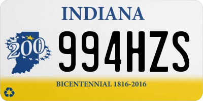 IN license plate 994HZS