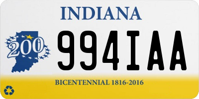 IN license plate 994IAA