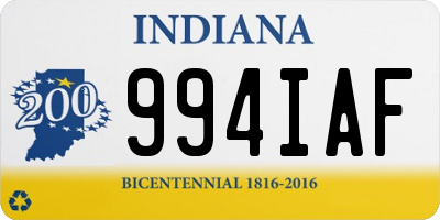 IN license plate 994IAF