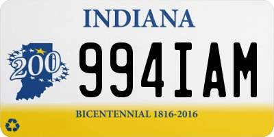 IN license plate 994IAM