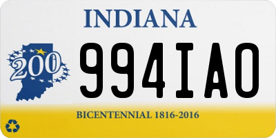IN license plate 994IAO
