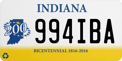 IN license plate 994IBA