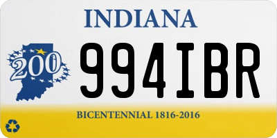 IN license plate 994IBR