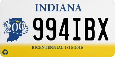 IN license plate 994IBX