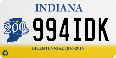 IN license plate 994IDK