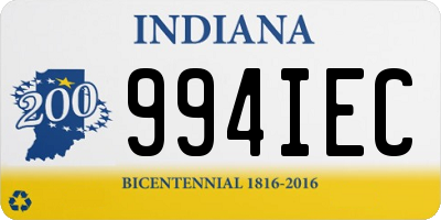 IN license plate 994IEC