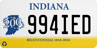 IN license plate 994IED