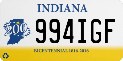 IN license plate 994IGF