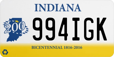 IN license plate 994IGK