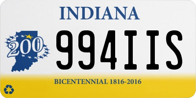 IN license plate 994IIS