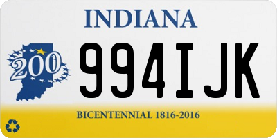 IN license plate 994IJK