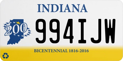 IN license plate 994IJW