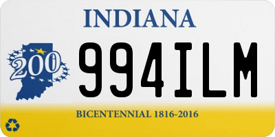 IN license plate 994ILM