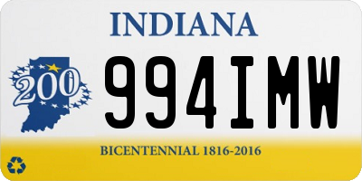 IN license plate 994IMW