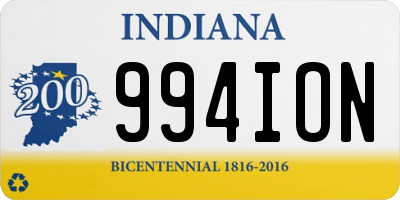 IN license plate 994ION