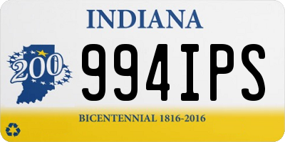 IN license plate 994IPS