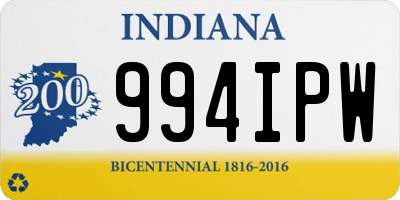 IN license plate 994IPW