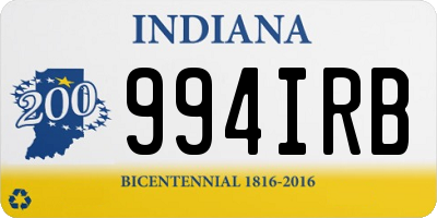 IN license plate 994IRB