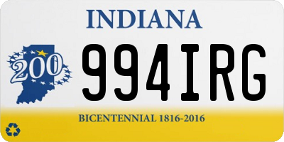 IN license plate 994IRG