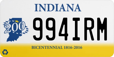 IN license plate 994IRM