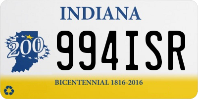 IN license plate 994ISR