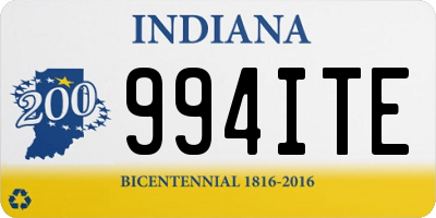 IN license plate 994ITE