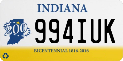 IN license plate 994IUK