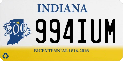 IN license plate 994IUM