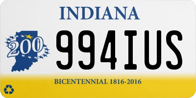 IN license plate 994IUS